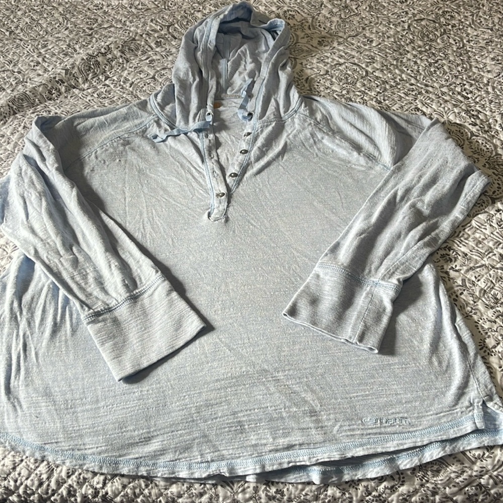 Carhartt women’s shirt. Light heathered blue size XL